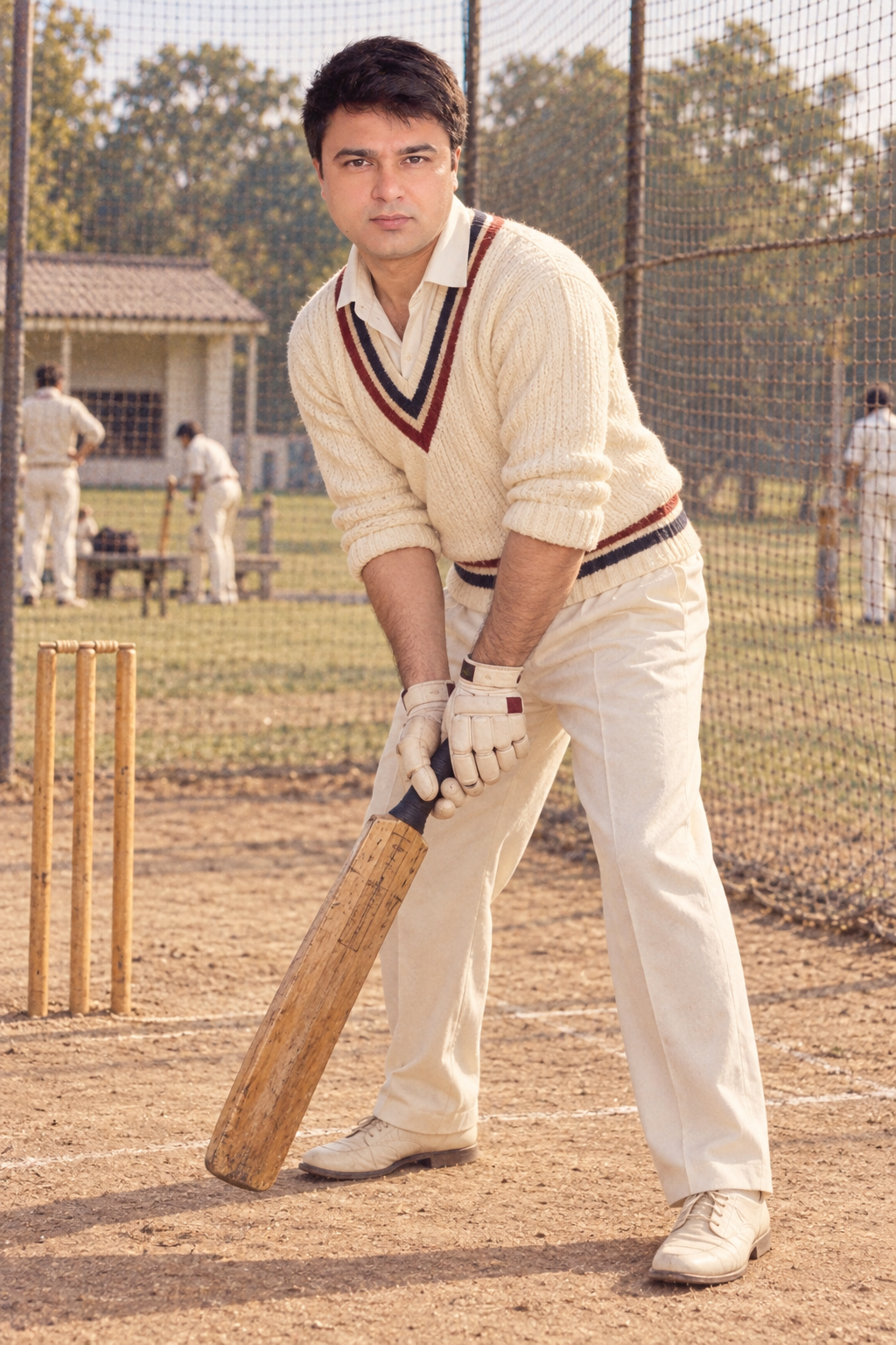 Cricket Nets 1980 — AI-generated example