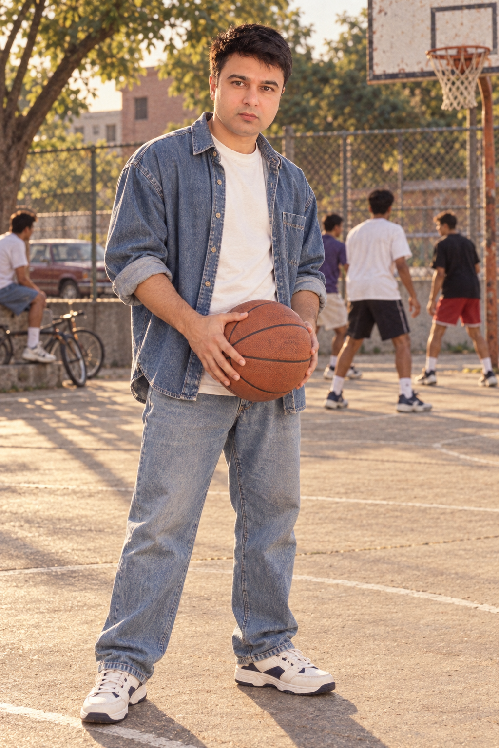 Basketball Court 1995 — AI-generated example
