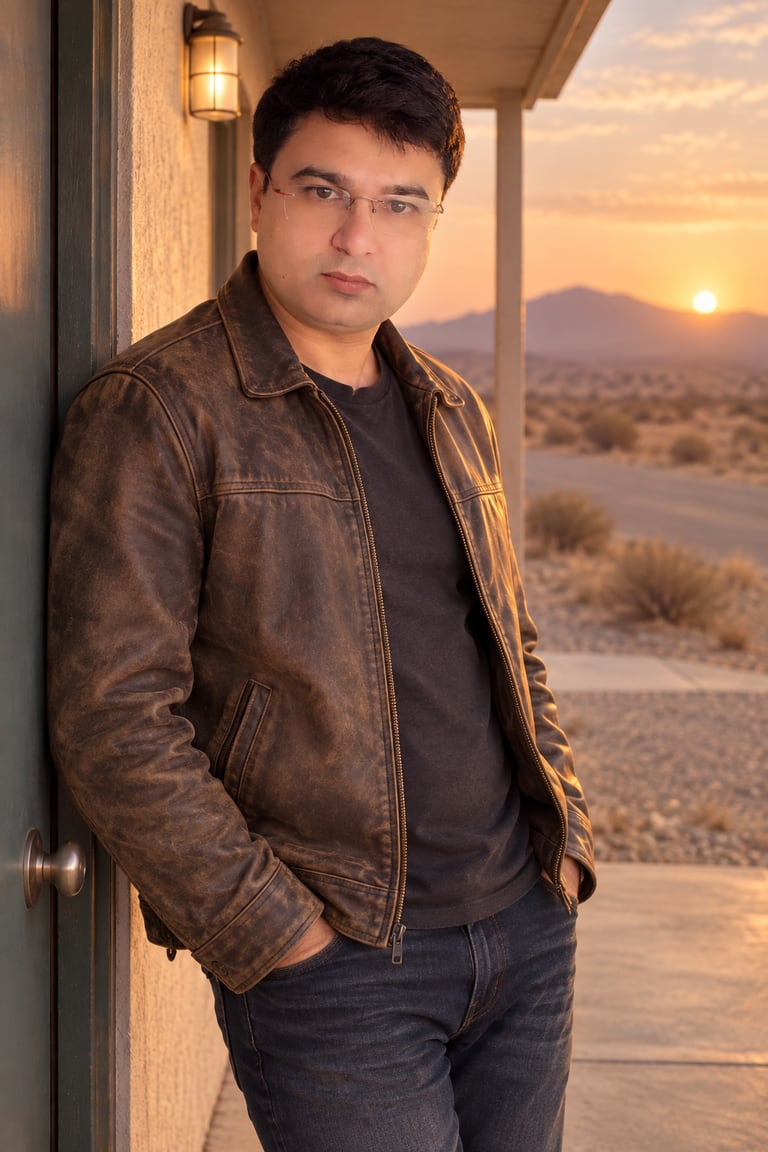 Desert Motel Dawn — AI-generated example