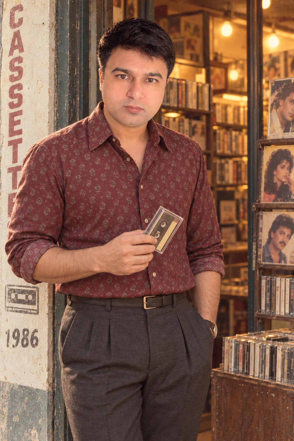 Cassette Shop Evening — AI-generated example